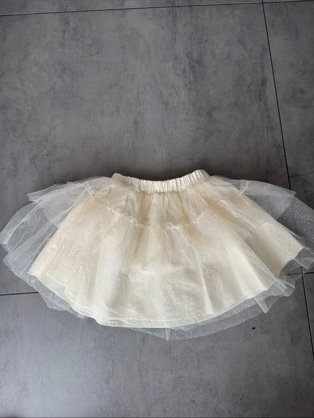 Zara Cream Sparkle Tulle Tutu Set,2y. 5y.